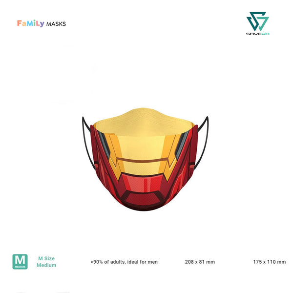 SAVEWO 3DMASK MARVEL KF94 (IRON MAN) - Medium (M) Adults